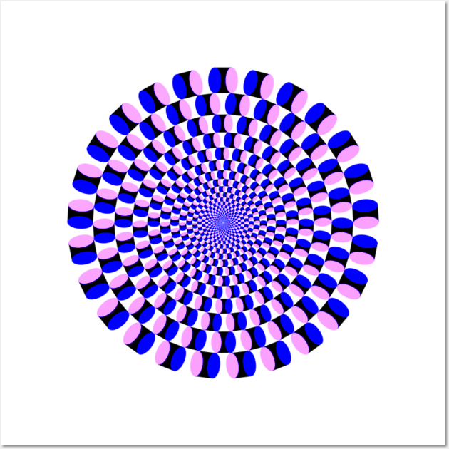 Optical Illusion - Color Variation of the Original Design Wall Art by TeddyBearSal